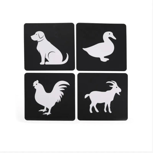Black and White Contrast Cards Animals