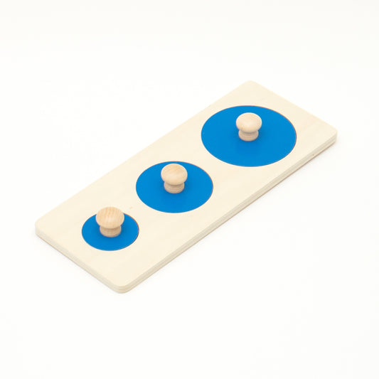 Montessori toys New Zealand: Multi-shape Knobbed Puzzle (3 Circles)