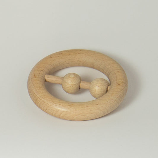 Montessori toys New Zealand: Rattle (Ring with Beads)