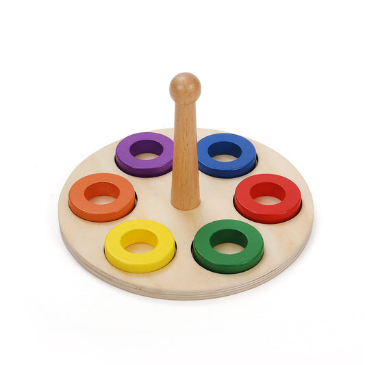 Montessori Toys New Zealand: Rainbow Ring Stacker
