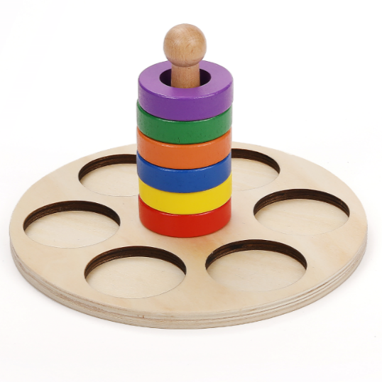 Montessori toys New Zealand: Rainbow Ring Stacker