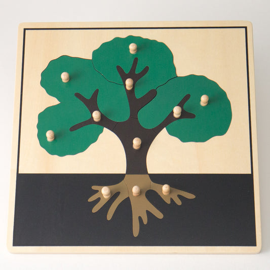 Montessori toys New Zealand: Small-knobbed Puzzle (Tree)