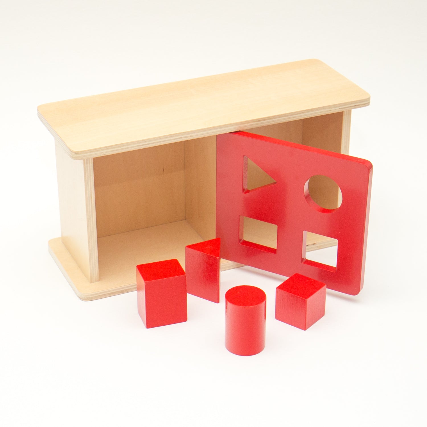Montessori Toys New Zealand Imbucare Box with Flip Lid and 4 Shapes