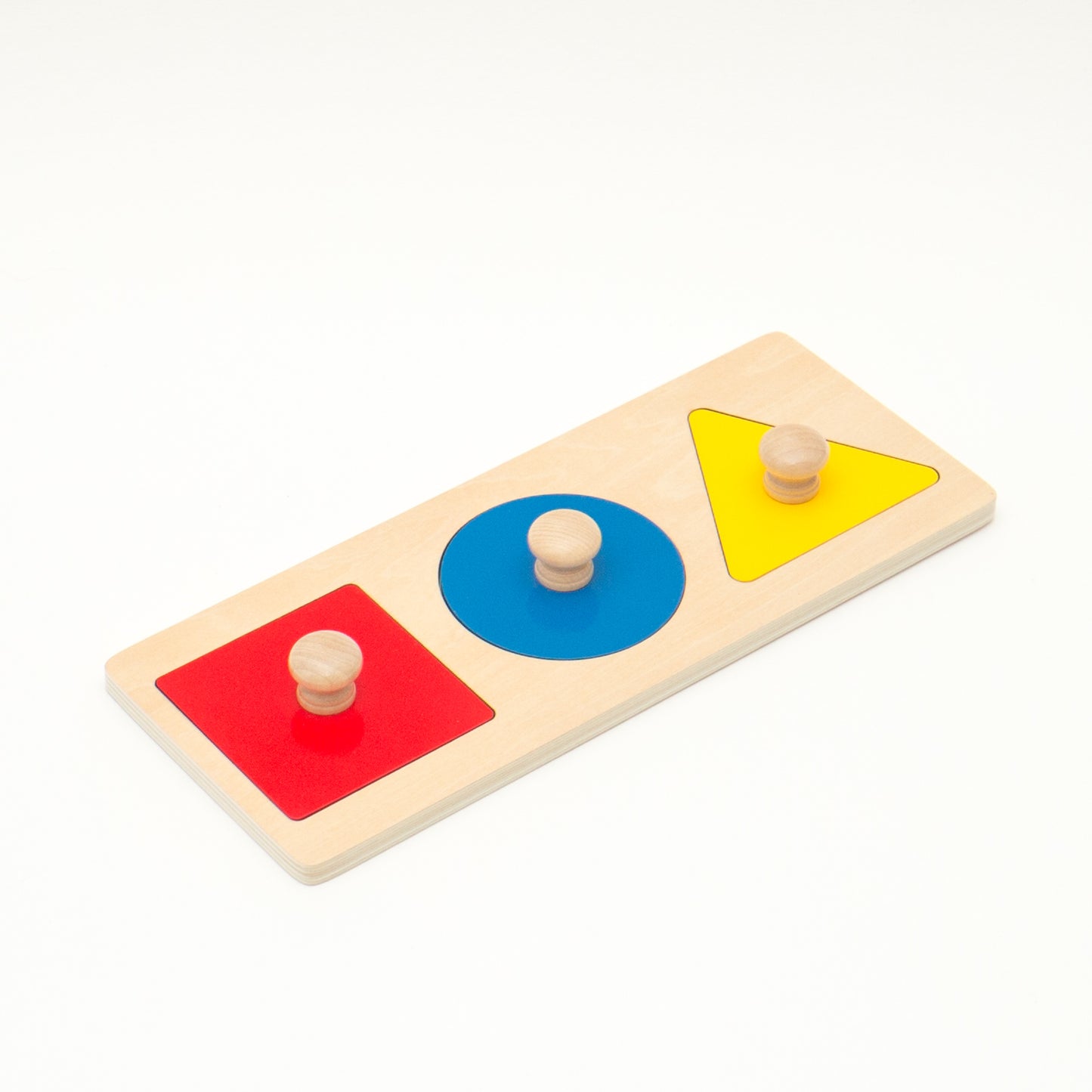 Montessori toys Australia: Multi-shape Knobbed Puzzle (Circle, Square, Triangle)